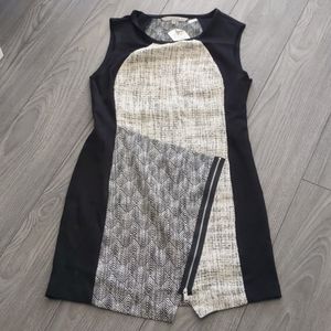Rachel Roy Black pattern assymptical dress
